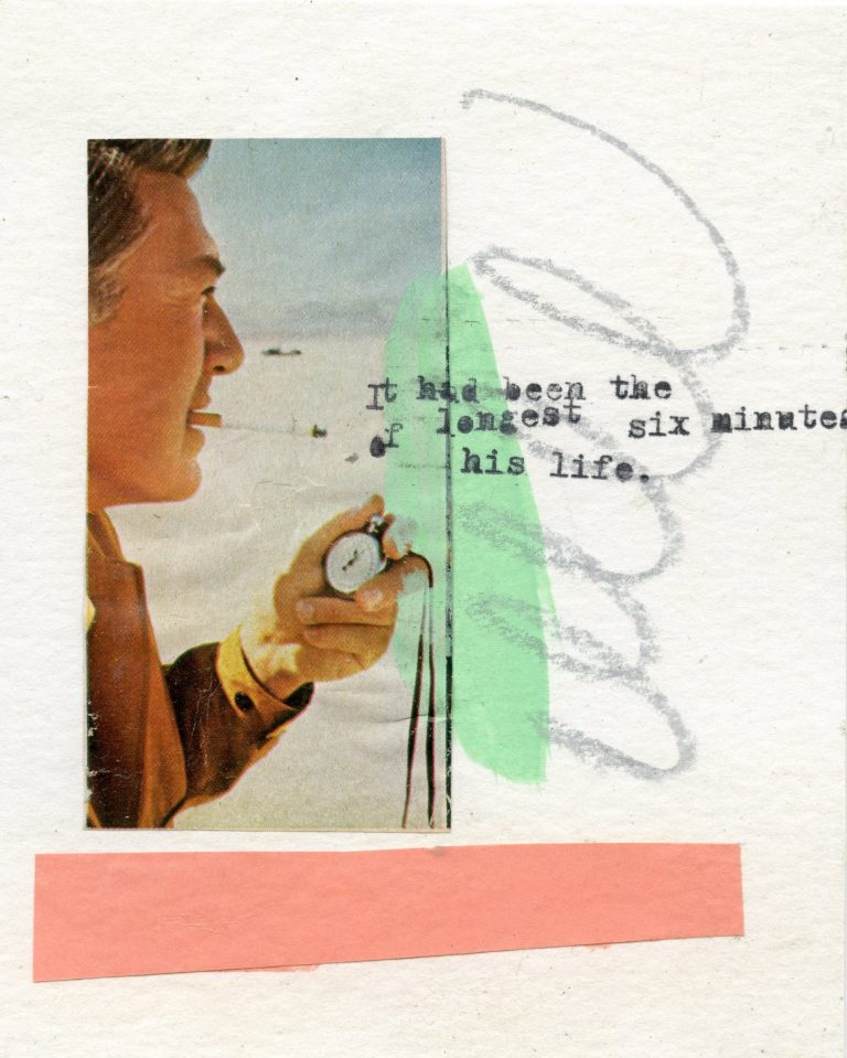 OM.2020.061 - Melissa Donoho - collage multi media on paper - 5 x 4 inches - book
